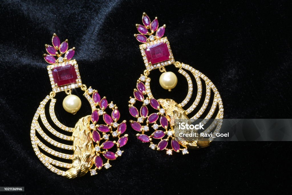 Square Shaped PinkEarring