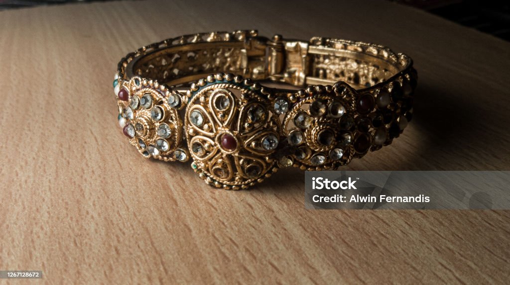 Antique Floral Gold Bangles