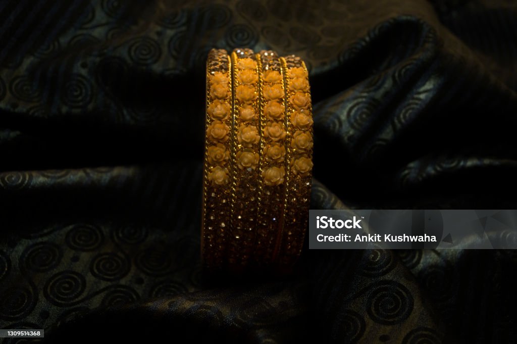 Gold Bangles in floral Designs