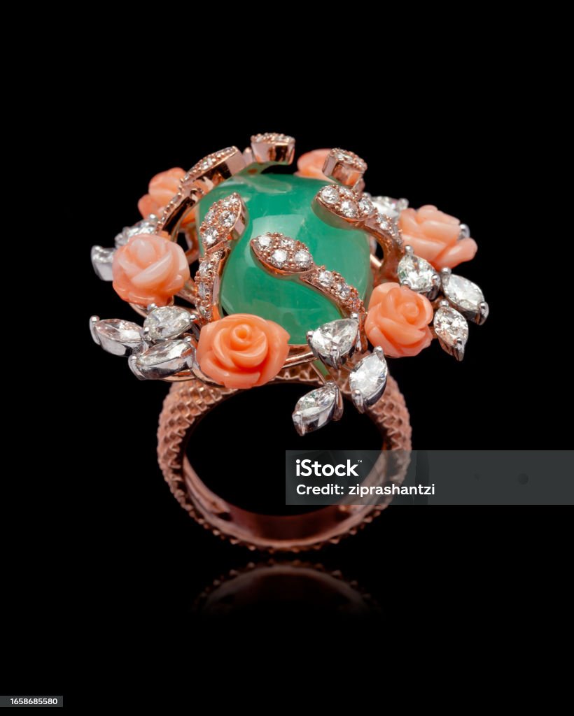 Orange Rose Antique Ring