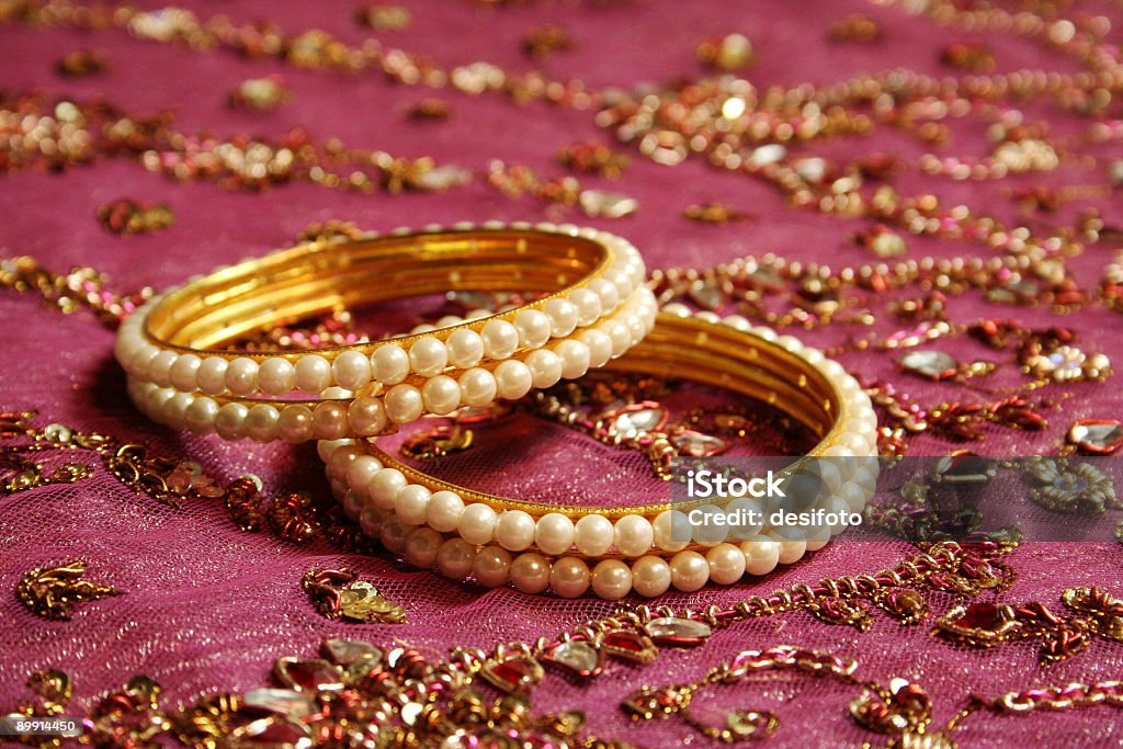 White Pearls Antique Bangles